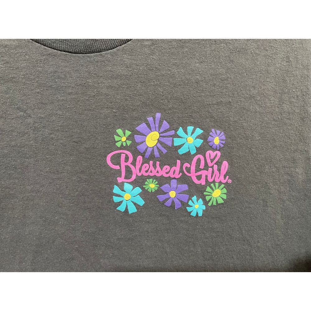 Blessed Girl Kind People Christian T-Shirt Inspirational Rainbow Floral Medium - Picture 2 of 8